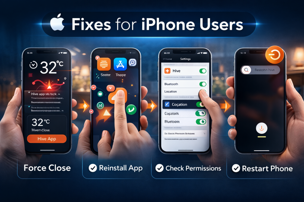 hive app not working on iphone