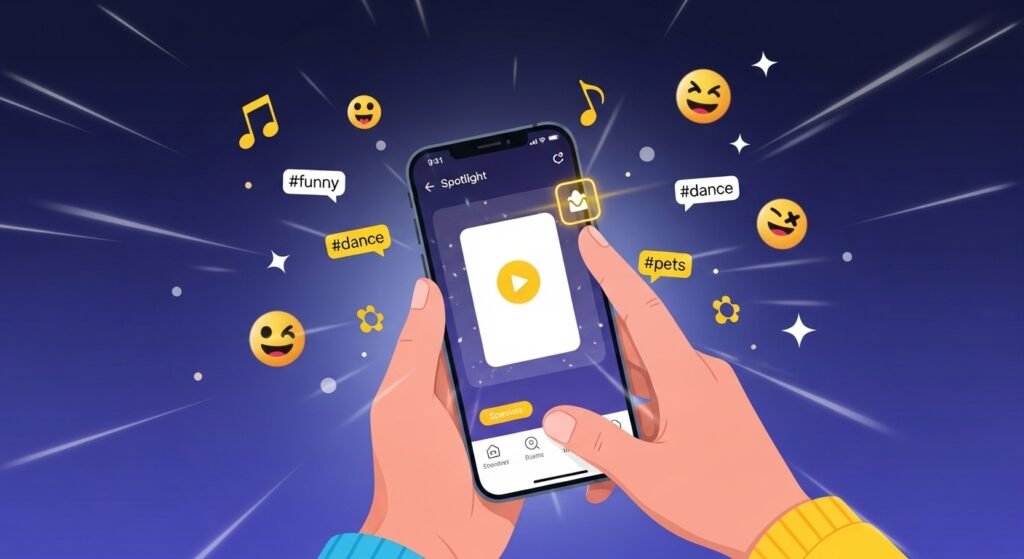 how to add snaps to spotlight